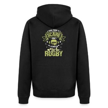 Rugby coach - Veste à capuche bio Premium Unisexe - noir - Dos - Nico (187cm)