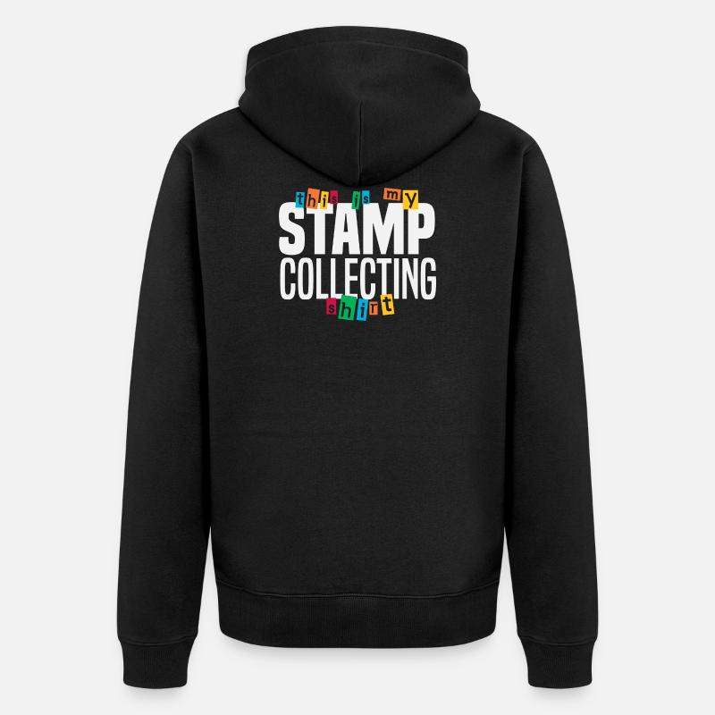 Collection de timbres - Veste à capuche bio Premium Unisexe - noir