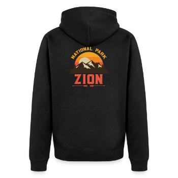 Parc national de Zion - Veste à capuche bio Premium Unisexe - noir - Dos - Nico (187cm)