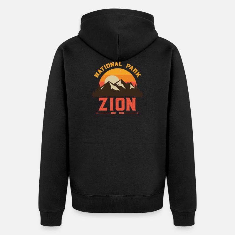 Parc national de Zion - Veste à capuche bio Premium Unisexe - noir