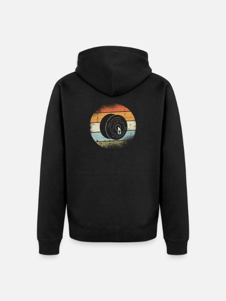 pelvis - Unisex Premium Organic Zip Hoodie - black