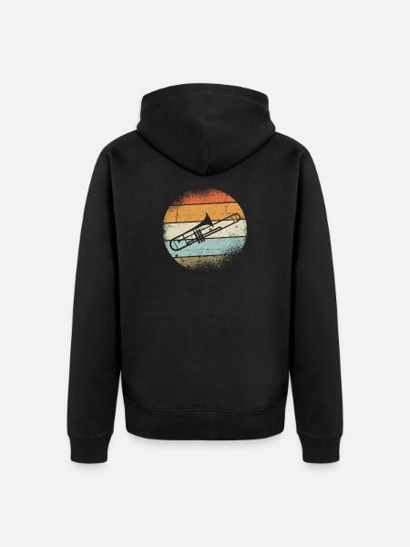 Trombones Instrument - Unisex Premium Organic Zip Hoodie - black