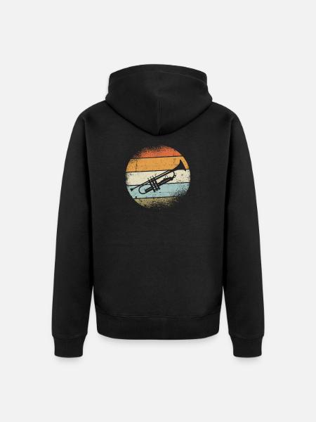Trumpet Instrument - Unisex Premium Organic Zip Hoodie - black