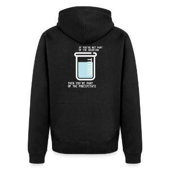 Solution chimiste chimie cadeau science - Veste à capuche bio Premium Unisexe - noir - Dos - Nico (187cm)