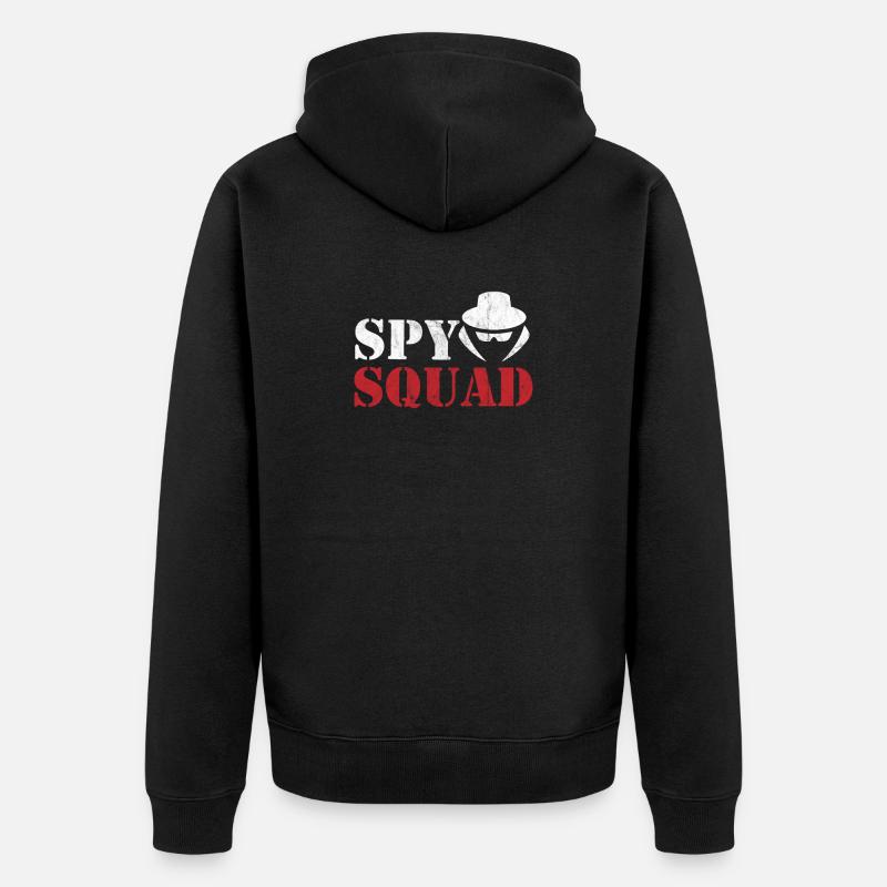 Agent secret espion - Veste à capuche bio Premium Unisexe - noir