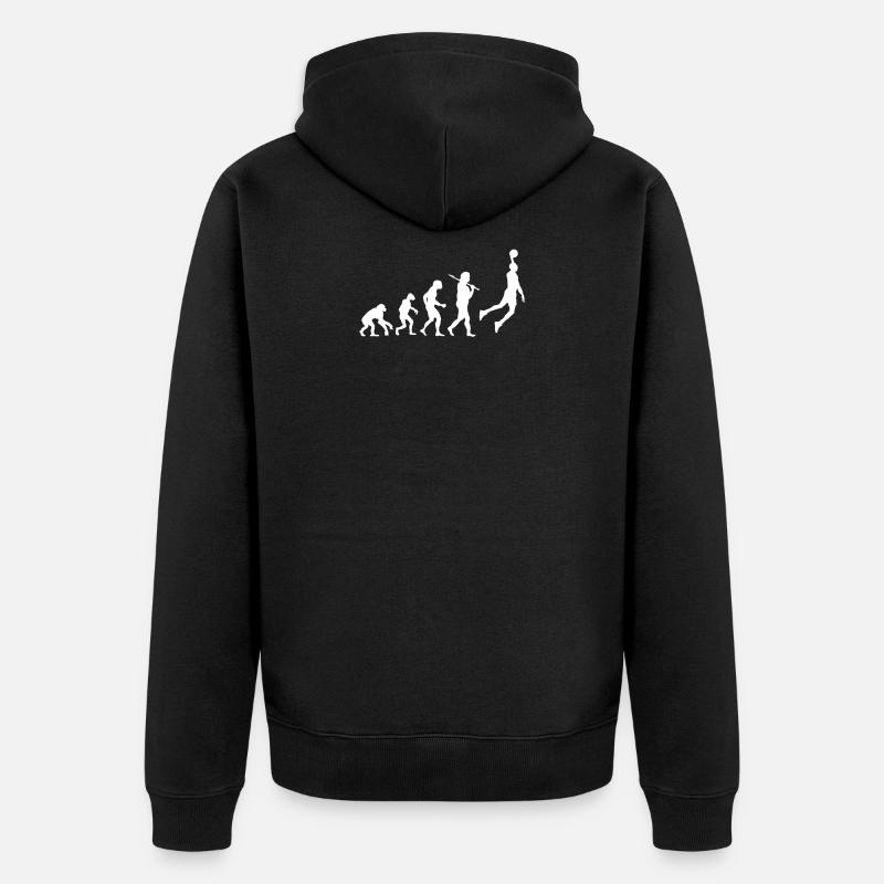 Evolution Basketball - Unisex Premium Bio Zip Hoodie - Schwarz