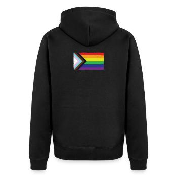 LGBT Flag Light Swords Gay Pride Sword - Veste à capuche bio Premium Unisexe - noir - Dos - Nico (187cm)