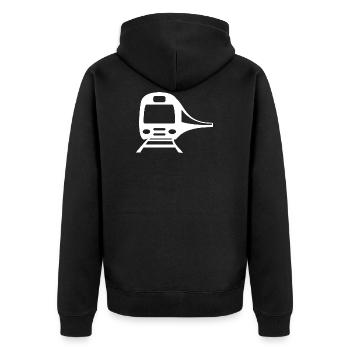 Train Railway Railway Trains Train drivers - Unisex Premium Organic Zip Hoodie - black - Back - Nico (187cm)