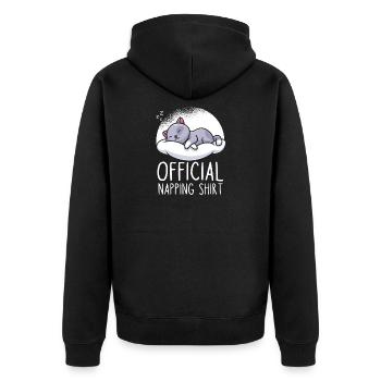 chat mignon sommeil sommeil sommeil - Veste à capuche bio Premium Unisexe - noir - Dos - Nico (187cm)