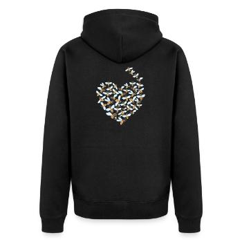Api abeille miel miel cadeau fleurs - Veste à capuche bio Premium Unisexe - noir - Dos - Nico (187cm)