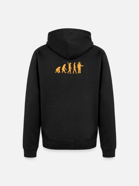 Evolution Beekeeper Beekeeping Bee Whisperer - Unisex Premium Organic Zip Hoodie - black