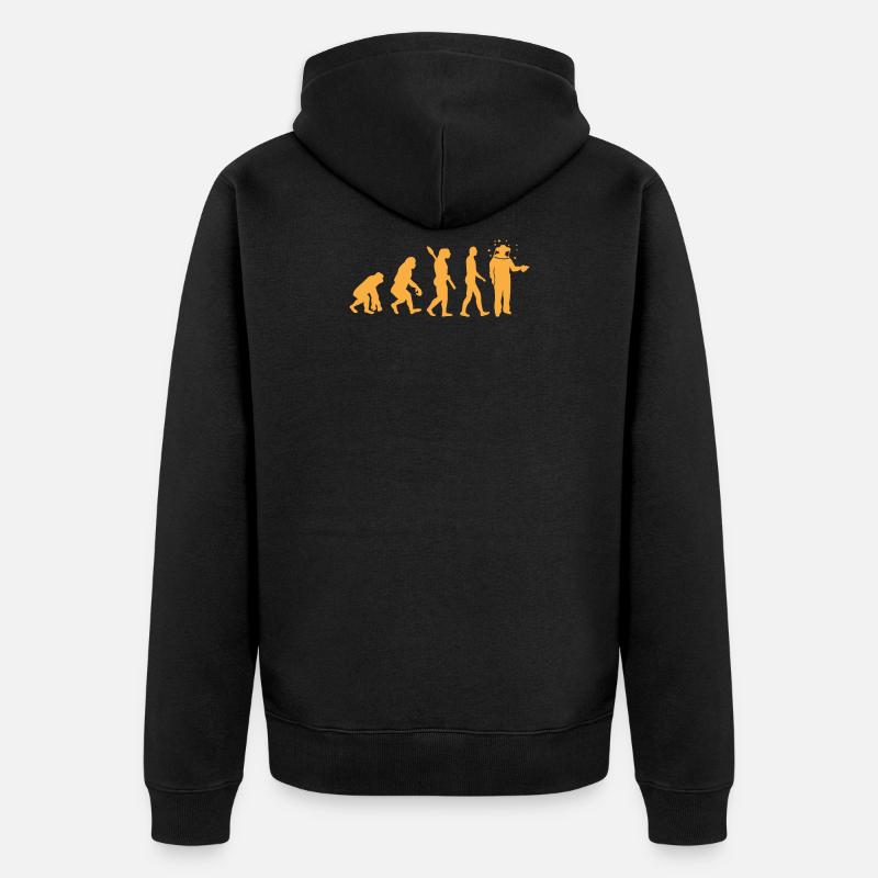 Evolution Imker Imkerei Biene Bienenflüsterer - Unisex Premium Bio Zip Hoodie - Schwarz