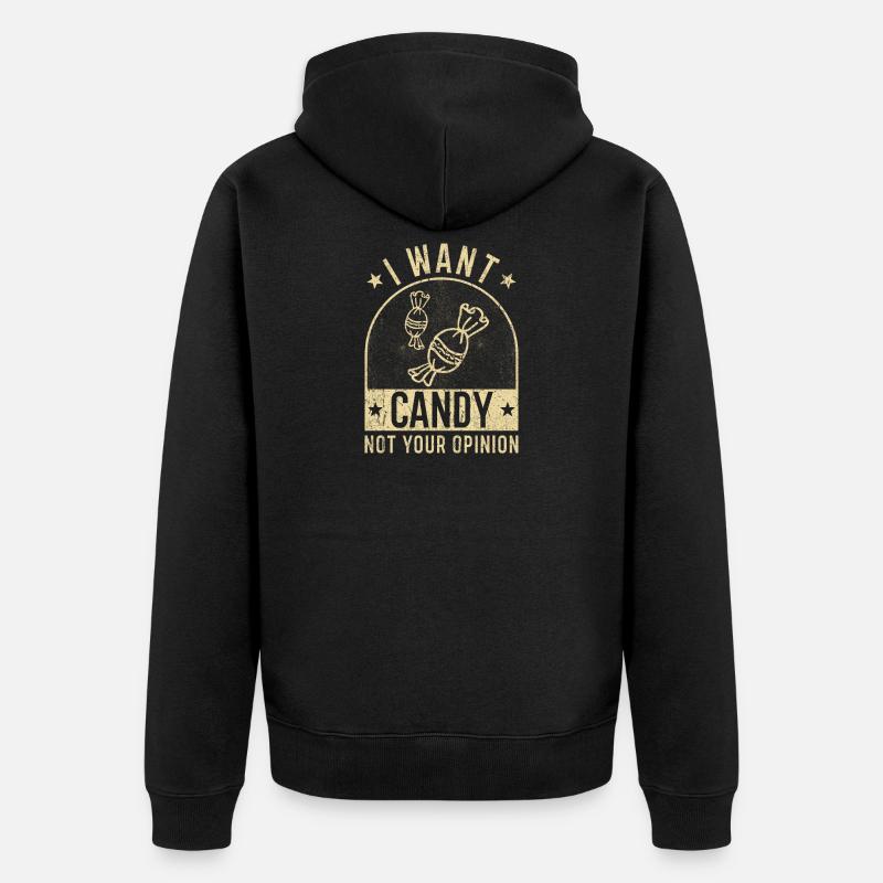 I want Candy - Veste à capuche bio Premium Unisexe - noir