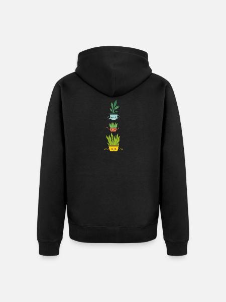Plant Lover Gardener - Unisex Premium Organic Zip Hoodie - black