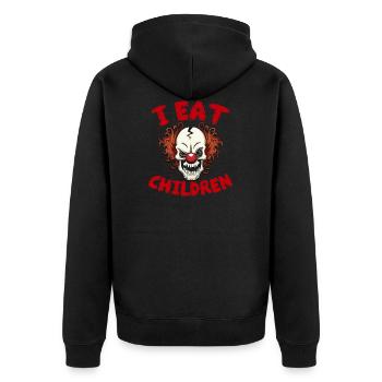 I Eat Children - Je mange des enfants - Veste à capuche bio Premium Unisexe - noir - Dos - Nico (187cm)
