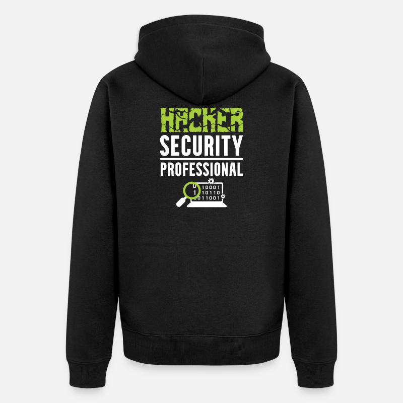 Hacker Security Professional - Veste à capuche bio Premium Unisexe - noir
