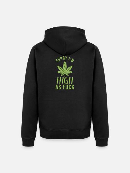 Cannabis - Veste à capuche bio Premium Unisexe - noir