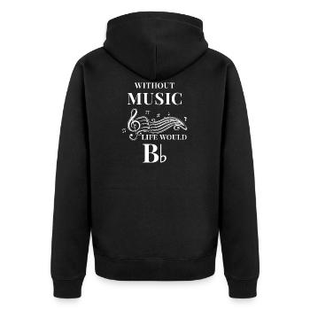 Les musiciens cadeau - Veste à capuche bio Premium Unisexe - noir - Dos - Nico (187cm)