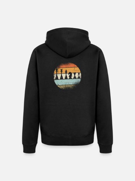 Schach Geschenk - Unisex Premium Bio Zip Hoodie - Schwarz