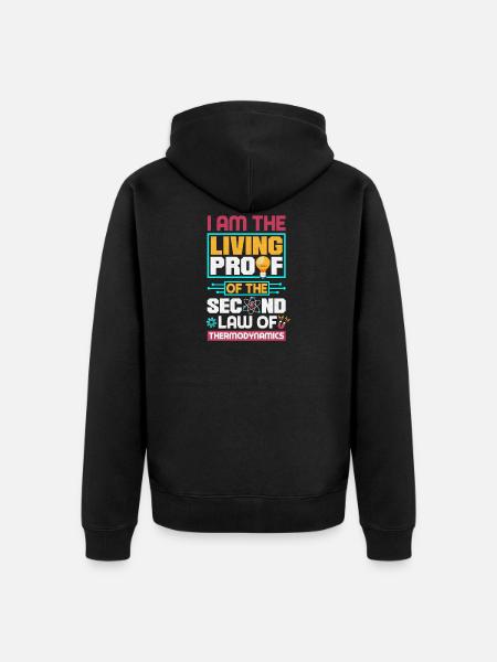 Thermodynamics Chemical Engineering Funny pun - Unisex Premium Organic Zip Hoodie - black