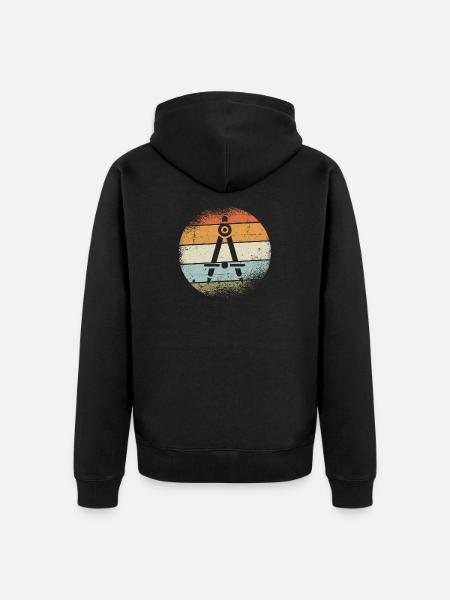 Circle - Unisex Premium Organic Zip Hoodie - black