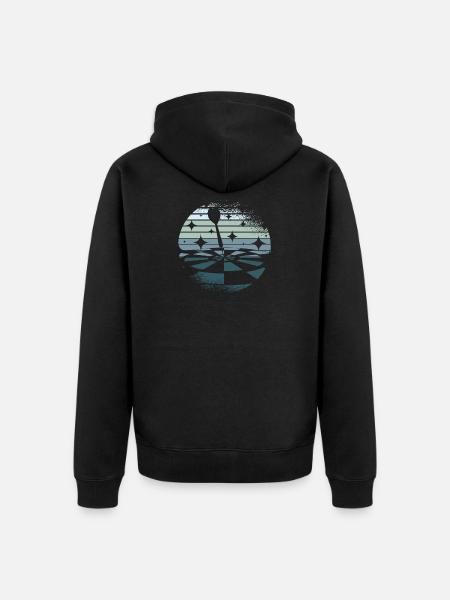 Darts retro - Unisex Premium Organic Zip Hoodie - black