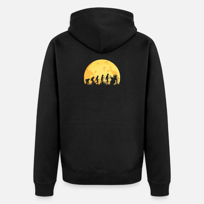 Evolution Drummer Batteur - Veste à capuche bio Premium Unisexe - noir