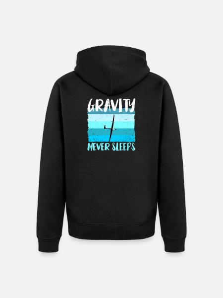 Glider Gliding Gliding Glider - Unisex Premium Organic Zip Hoodie - black