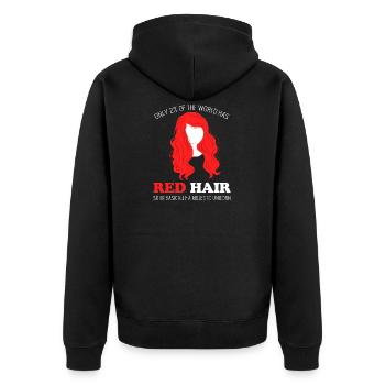 Tête rouge Cheveux drôles - Veste à capuche bio Premium Unisexe - noir - Dos - Nico (187cm)