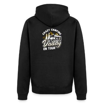 Idées cadeaux campeur papa père - Veste à capuche bio Premium Unisexe - noir - Dos - Nico (187cm)