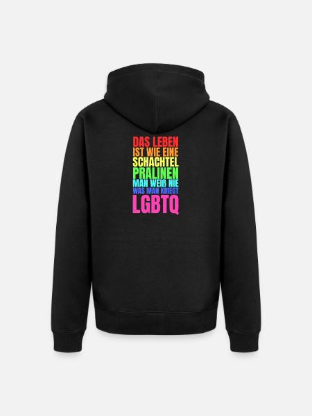 LGBTQ - Unisex Premium Bio Zip Hoodie - Schwarz