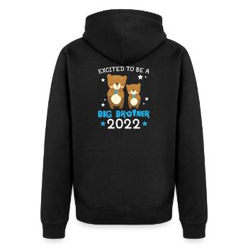 Promu au Grand Frère 2022 - Veste à capuche bio Premium Unisexe - noir - Dos - Nico (187cm)