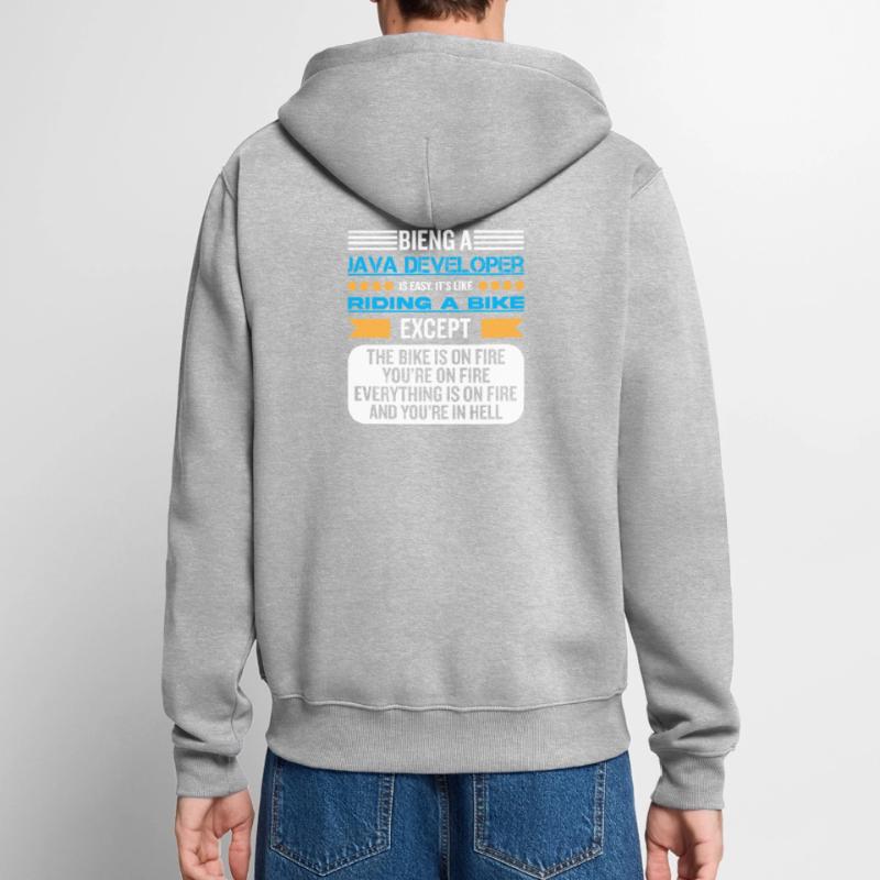 Java Developer Unisex Premium Organic Zip Hoodie