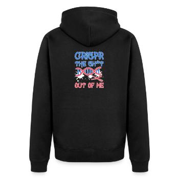 Funny Crispr Science Pun Joke Graffiti Gene Gift - Unisex Premium Organic Zip Hoodie - black - Back - Nico (187cm)
