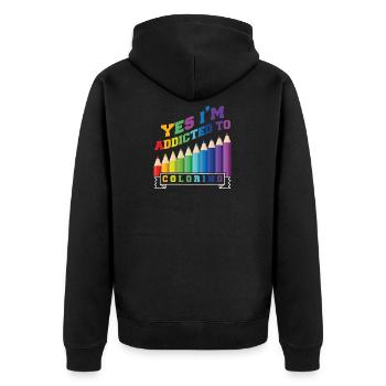 Accro à la coloration - Veste à capuche bio Premium Unisexe - noir - Dos - Nico (187cm)