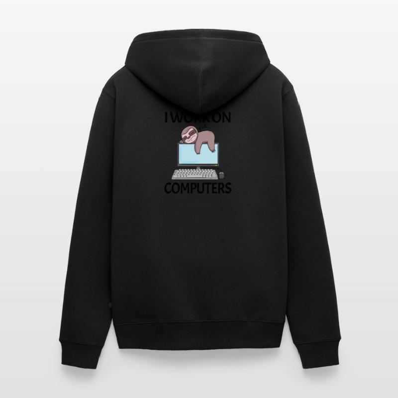 Computer Nerd Programmer Men Gift Unisex Premium Organic Zip Hoodie