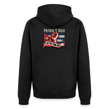 Patria Y Vida - Cuba Drapeau Faust Free Cuba SOS - Veste à capuche bio Premium Unisexe - noir - Dos - Nico (187cm)
