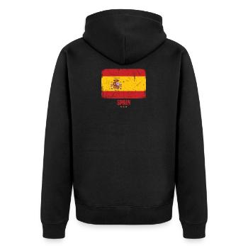 Espagne Drapeau Espagnol Espana - Veste à capuche bio Premium Unisexe - noir - Dos - Nico (187cm)