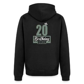 20th birthday 20 years 20th birthday child - Unisex Premium Organic Zip Hoodie - black - Back - Nico (187cm)
