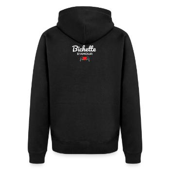 Bichette D'amour - Veste à capuche bio Premium Unisexe - noir - Dos - Nico (187cm)