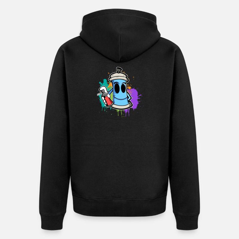 Spray Canister Graffiti Artist - Veste à capuche bio Premium Unisexe - noir