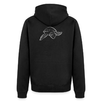 Tortue tortue - Veste à capuche bio Premium Unisexe - noir - Dos - Nico (187cm)
