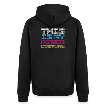 Disco Halloween Costume Apparel - Unisex Premium Organic Zip Hoodie - black - Back - Nico (187cm)