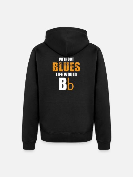 Blues - Unisex Premium Bio Zip Hoodie - Schwarz