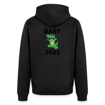 Bébé 2022 - Nouveau-Né 2022 Cadeau de bébé - Veste à capuche bio Premium Unisexe - noir - Dos - Nico (187cm)