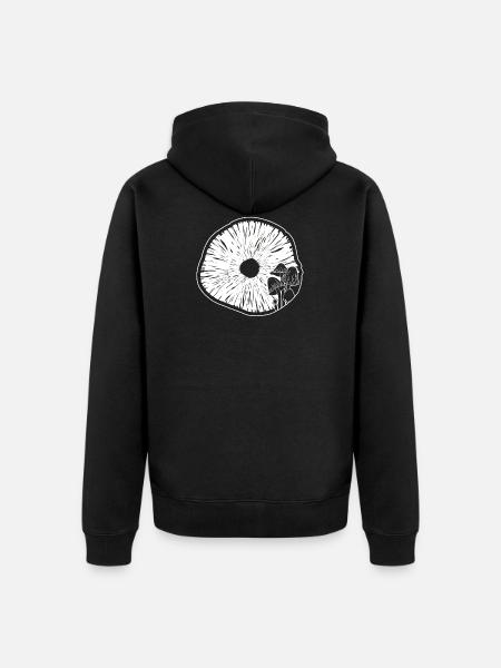 Mushroom Spore - Unisex Premium Bio Zip Hoodie - Schwarz