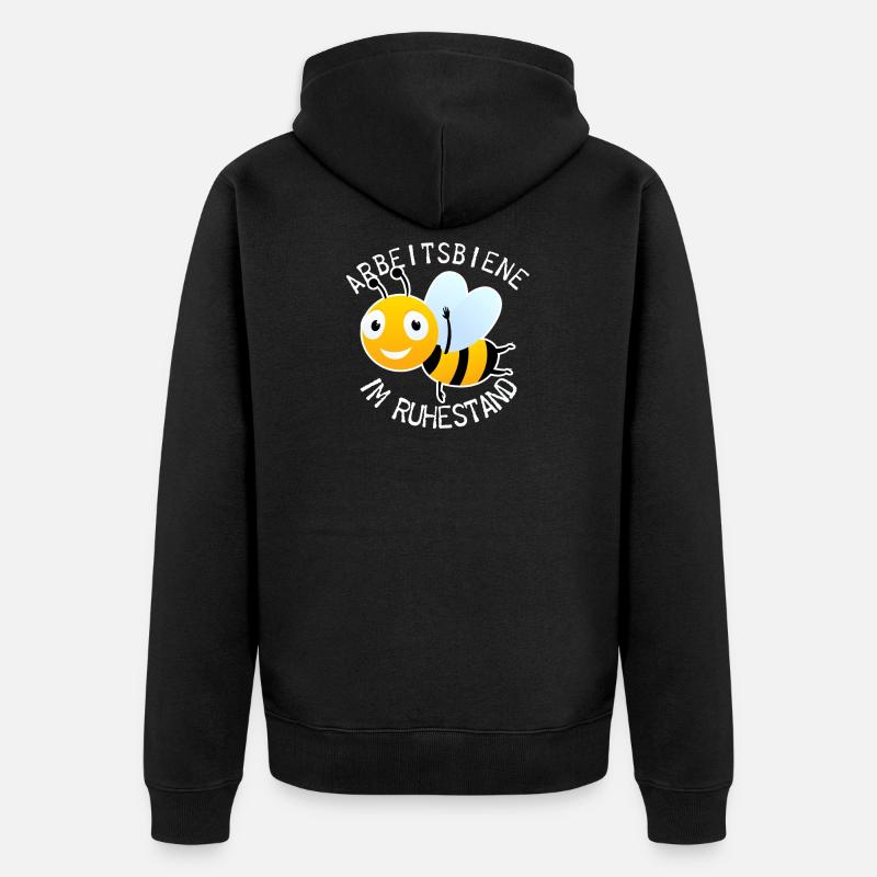L’abeille à la retraite - Veste à capuche bio Premium Unisexe - noir