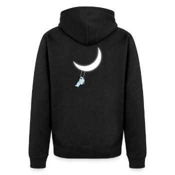 Astronaute swing lune - Veste à capuche bio Premium Unisexe - noir - Dos - Nico (187cm)