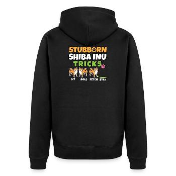 Stubborn Shiba Inu Tricks I Dog Lover I Shiba - Veste à capuche bio Premium Unisexe - noir - Dos - Nico (187cm)