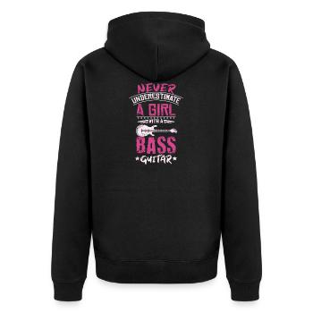 Bass Girl - Veste à capuche bio Premium Unisexe - noir - Dos - Nico (187cm)